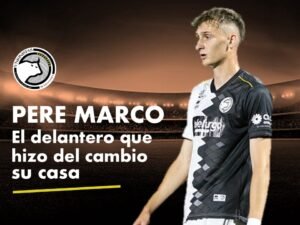 Pere Marco es el delantero de Unionistas que busca reivindicarse pese a su juventud