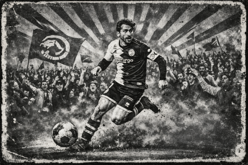 Álvaro Gómez, jugador de Unionistas, disputando un partido en el Reina Sofía