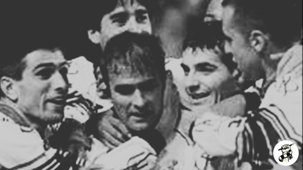 César Brito celebra gol ante el FC Barcelona en el estadio Helmántico