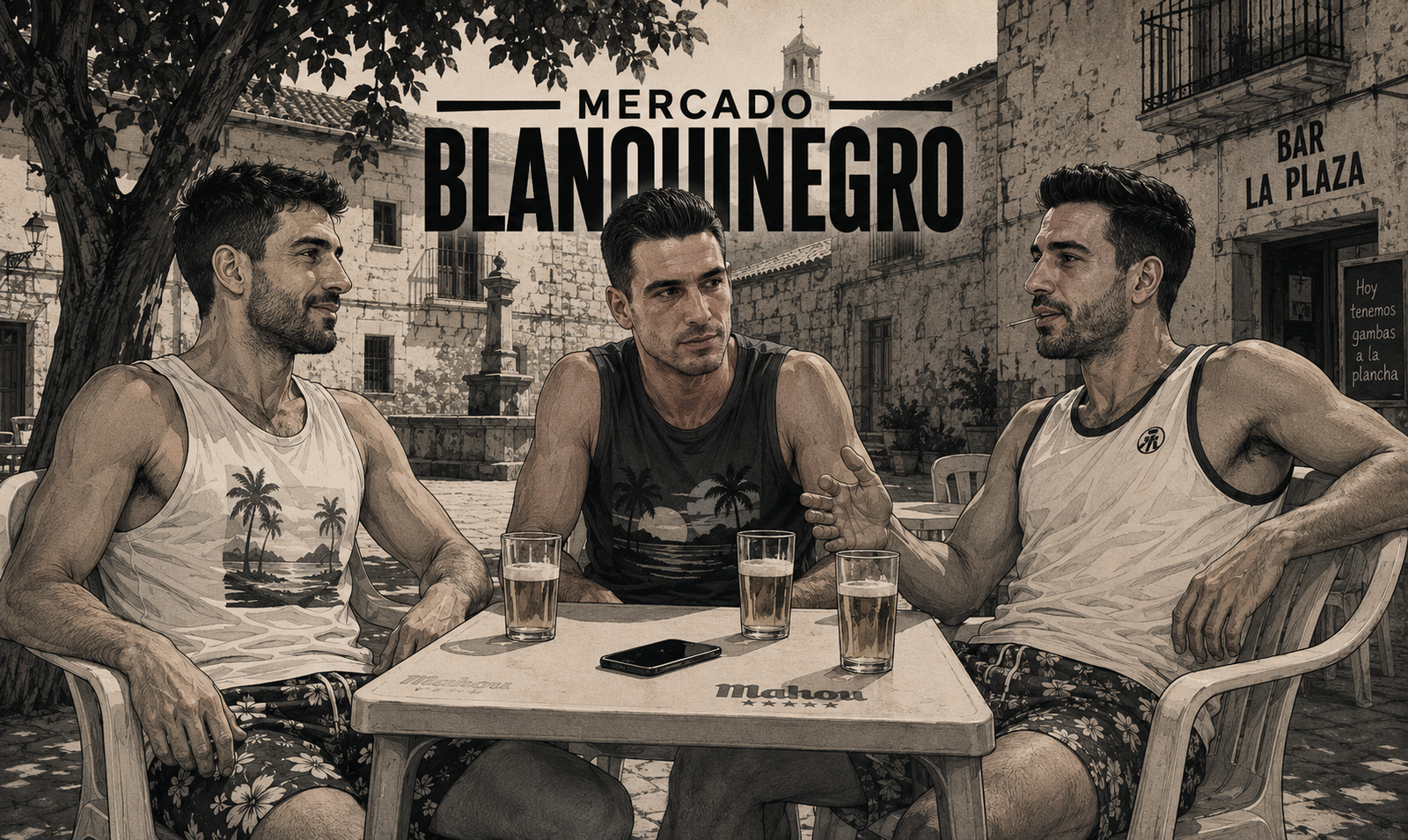 Terraza de verano y fútbol, metáfora del mercado estival de Unionistas.