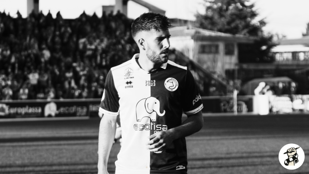 Juampa Barros durante su etapa como jugador de Unionistas de Salamanca.