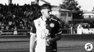 Juampa Barros durante su etapa como jugador de Unionistas de Salamanca.